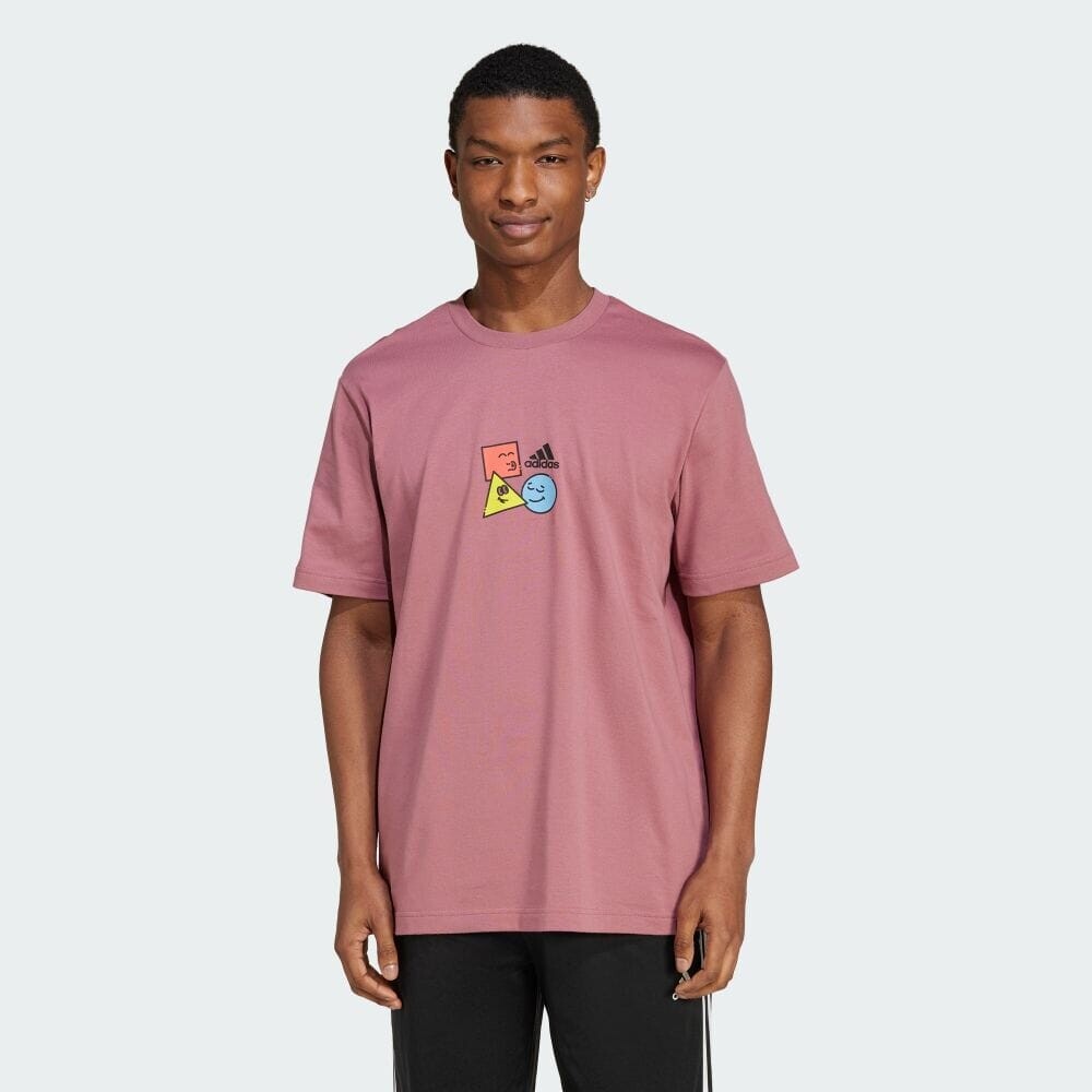 

Футболка Adidas Positivity Shape Graphic Short Sleeve T-Shirt, цвет Preloved Crimson