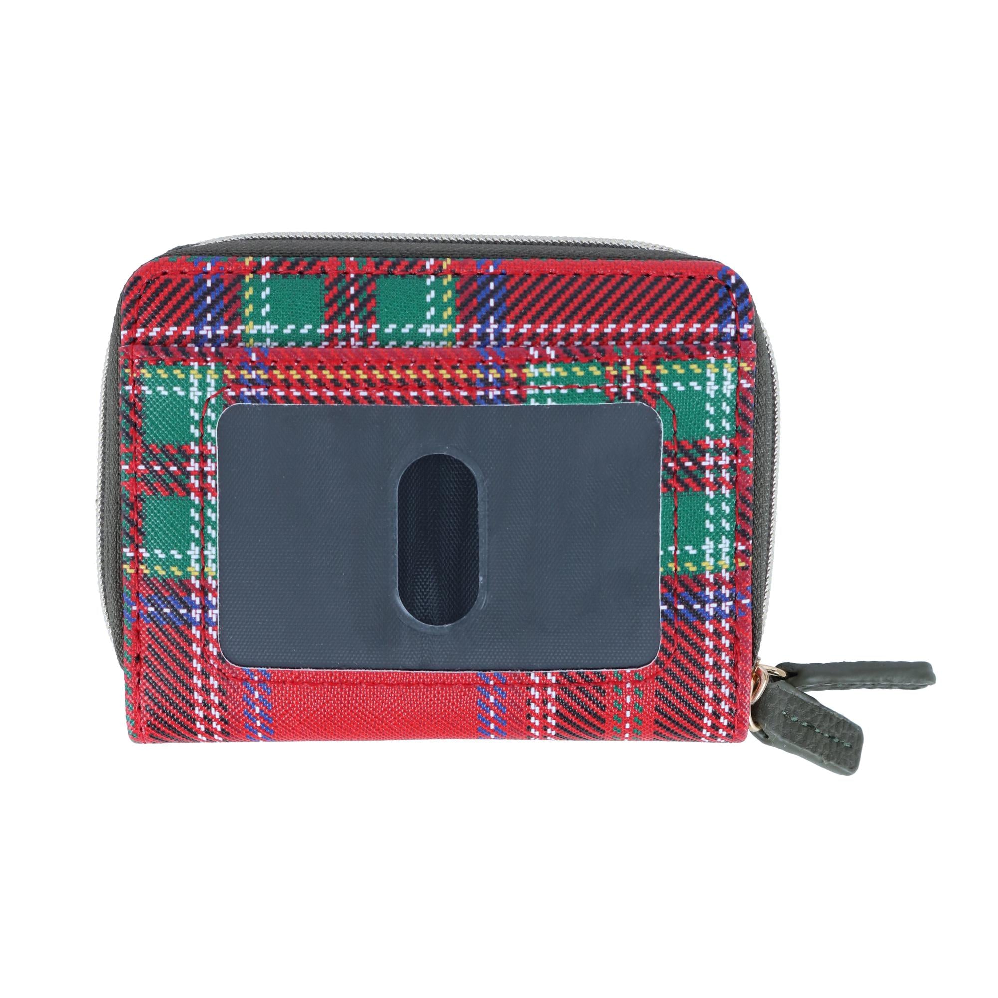 

Женский кошелек Wizard из веганской кожи с принтом в клетку Tartan Buxton, цвет red tartan plaid