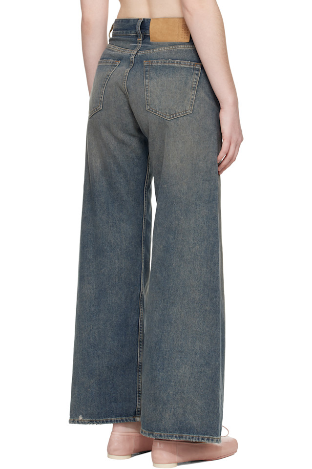 Mm6 Maison Margiela Синие рваные джинсы — фото 3