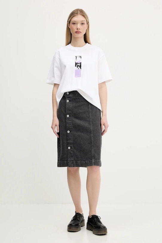 

Джинсовая юбка Karl Lagerfeld Jeans, серый