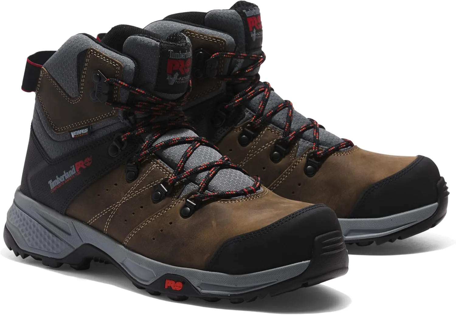 Мужские рабочие ботинки Timberland PRO Switchback с композитным носком, водонепроницаемые, высота 6 дюймов, красный — фото 3