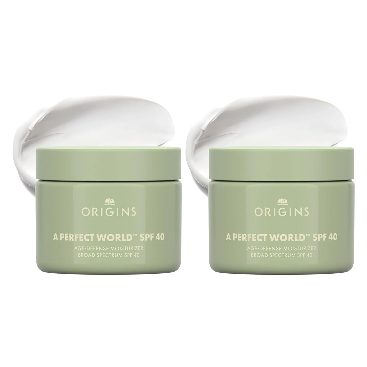 Увлажняющий крем Origins A Perfect World Age-Defense с SPF 40 | Увлажняет и помогает замедлить видимые признаки старения | С антиоксидантами, 48 мл 50 мл (2 шт.), White