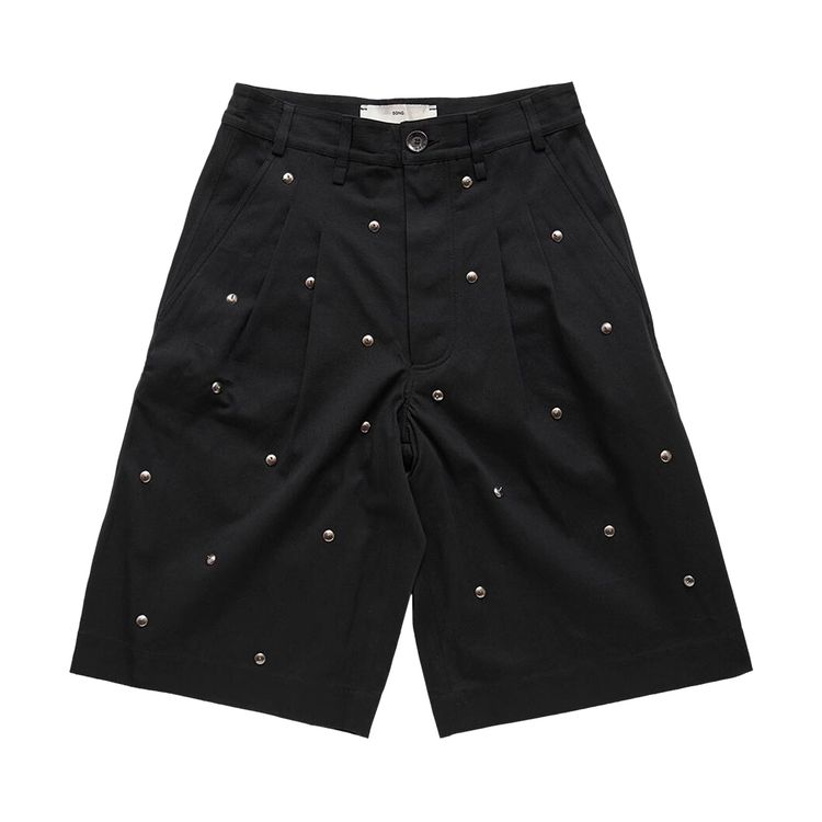 

Шорты Song for the Mute Metal Bead Single Pleated Shorts 'Black', черный