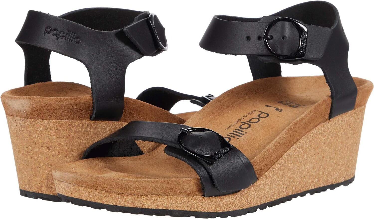 

Босоножки Papillio by Birkenstock Soley Wedge Sandal - Leather Birkenstock, цвет Black Leather 2