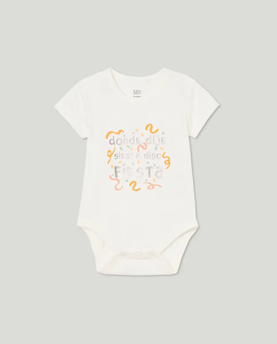 

Боди с деталью спереди Baby El Corte Inglés, белый