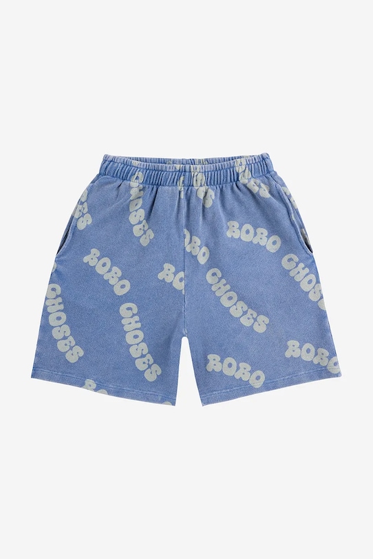 

Детские хлопковые шорты Wavy Bobo Choses, синий