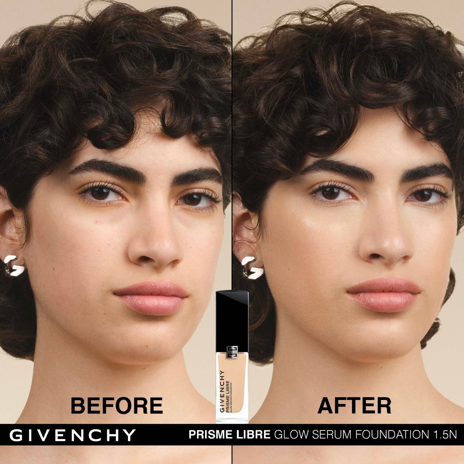 Тональный крем для лица prisme libre glow serum Givenchy, 1.5n, объем 30 мл — фото 2