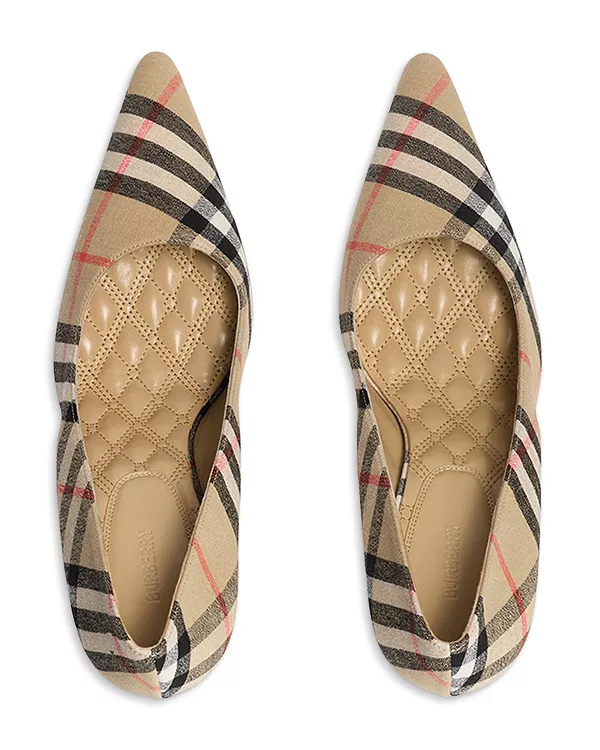Женские туфли-лодочки Burberry, бежевый — фото 2