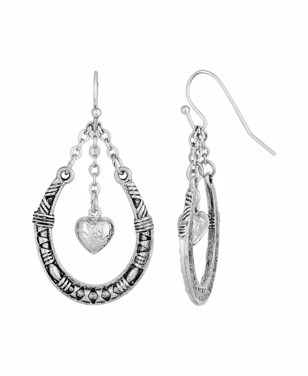 

Женская оловянная подкова с подвесной серьгой в форме сердца 2028, gray