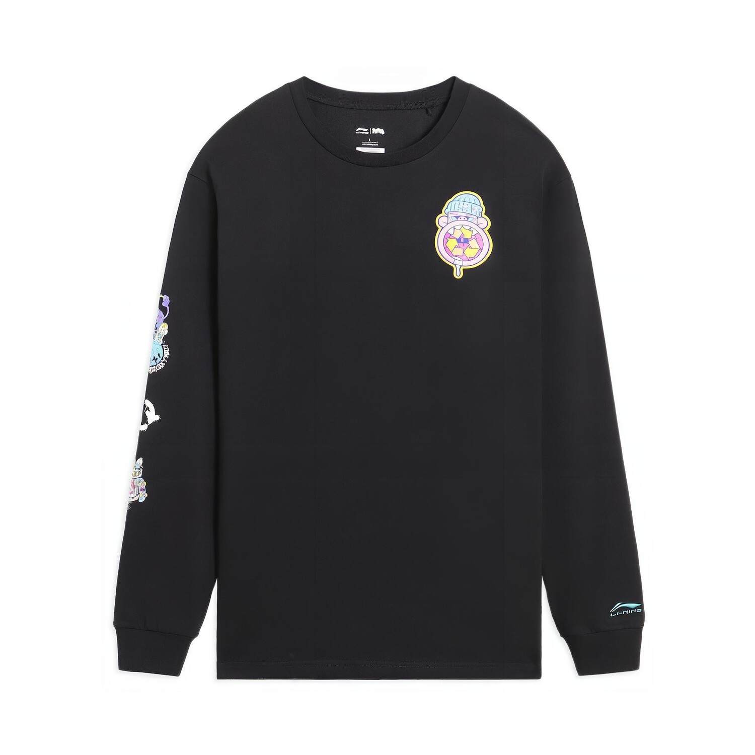 

Футболка для скейтбординга мужская черная Lining, черный
