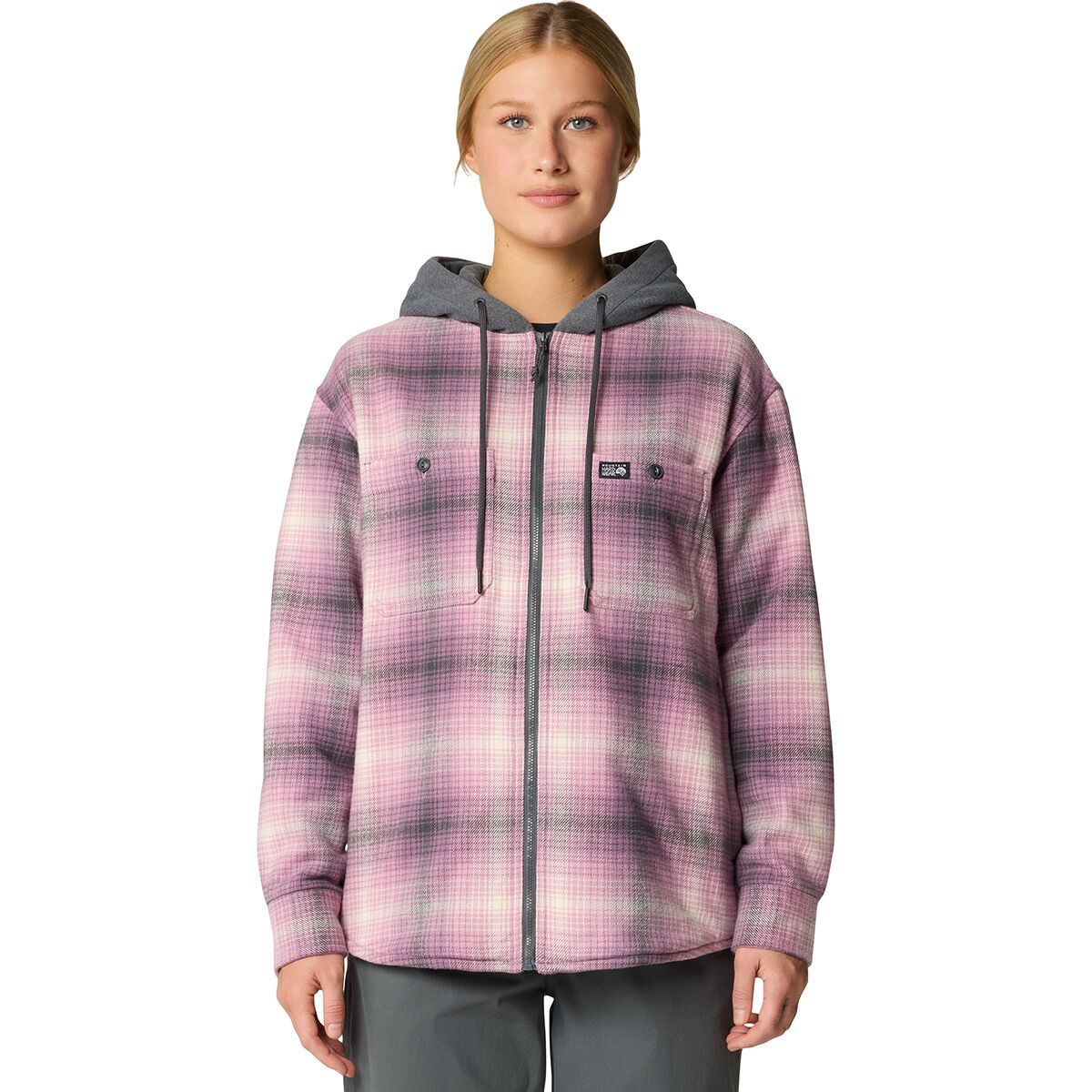

Плюшевая утепленная шапка-куртка Mountain Hardwear, цвет dark daze ombre buffalo check, Серый, Плюшевая утепленная шапка-куртка Mountain Hardwear, цвет dark daze ombre buffalo check