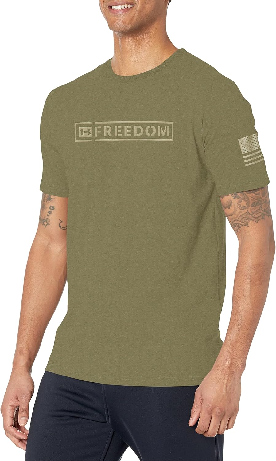 

Футболка с коротким рукавом Under Armour Freedom Graphic, (390) Marine Od Green/Federal Tan/Spine, Зеленый, Футболка с коротким рукавом Under Armour Freedom Graphic, (390) Marine Od Green/Federal Tan/Spine