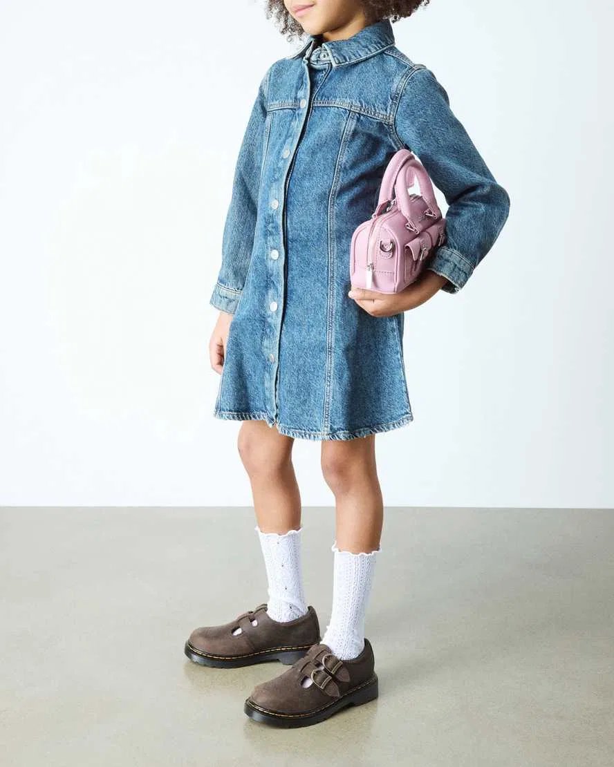 Детские туфли Dr Martens 8065 Mary Jane "Вайоминг", кожаные, коричневые — фото 2