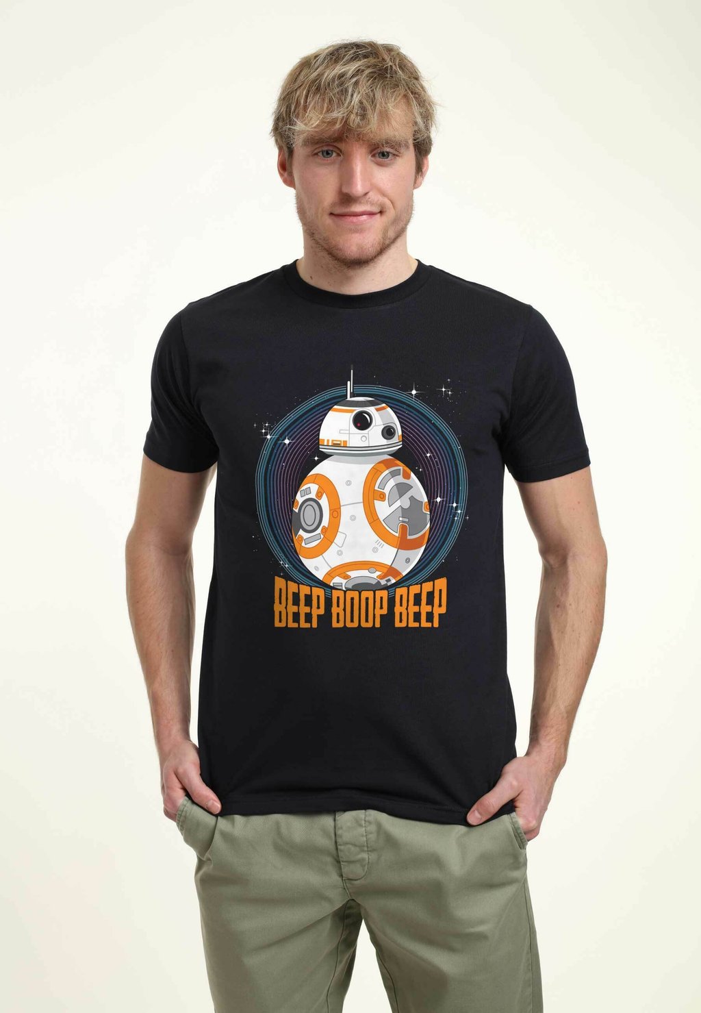 

Футболка с принтом STAR WARS CLASSIC BB8 BEEP Star Wars, темно-синий