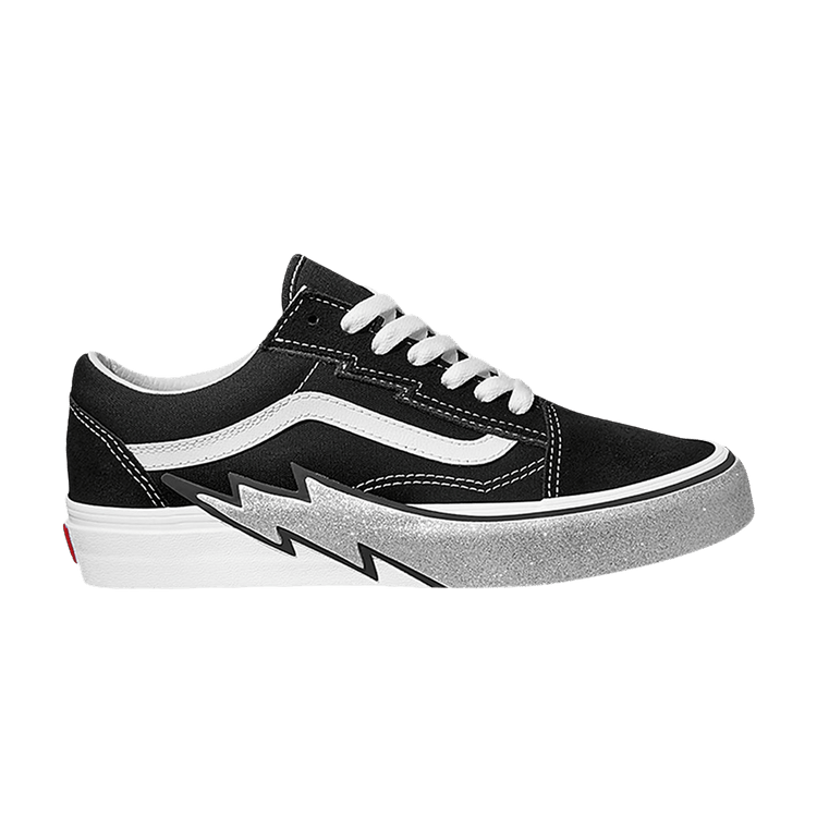 

Кроссовки Vans Old Skool 'Bolt - Glitter Sidewall Black', черный