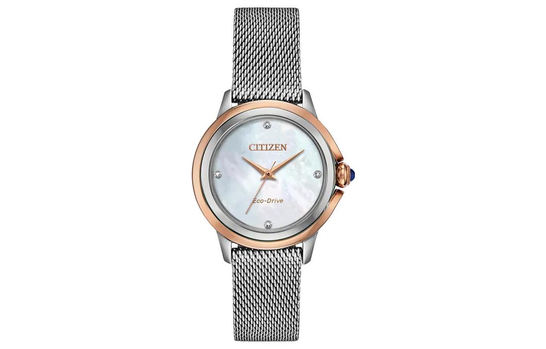 

CITIZEN Часы Solar Quartz Movement Stainless Steel Strap Watch Women's Watch Silver Dial, Silver