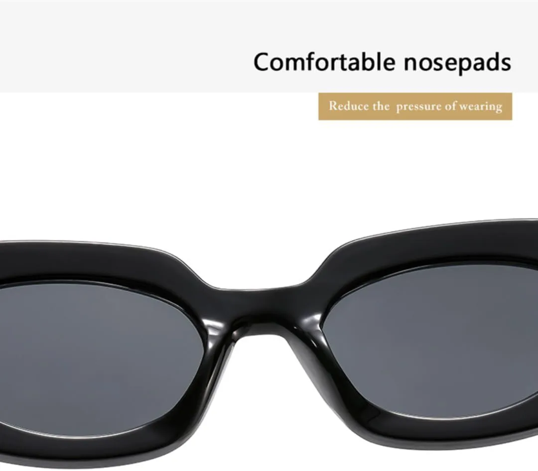 

Солнцезащитные очки Rivet Oval для женщин и мужчин, винтажные, в стиле панк, популярные, в большой оправе, с защитой от УФ-излучения UV400 HHZZYVY, Black Clear