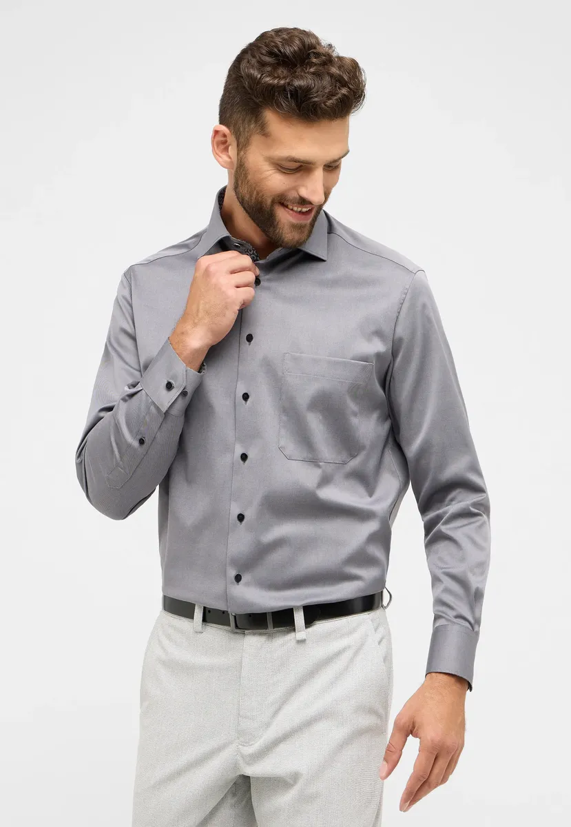 

Рубашка Eterna с длинными рукавами "COMFORT FIT", серый