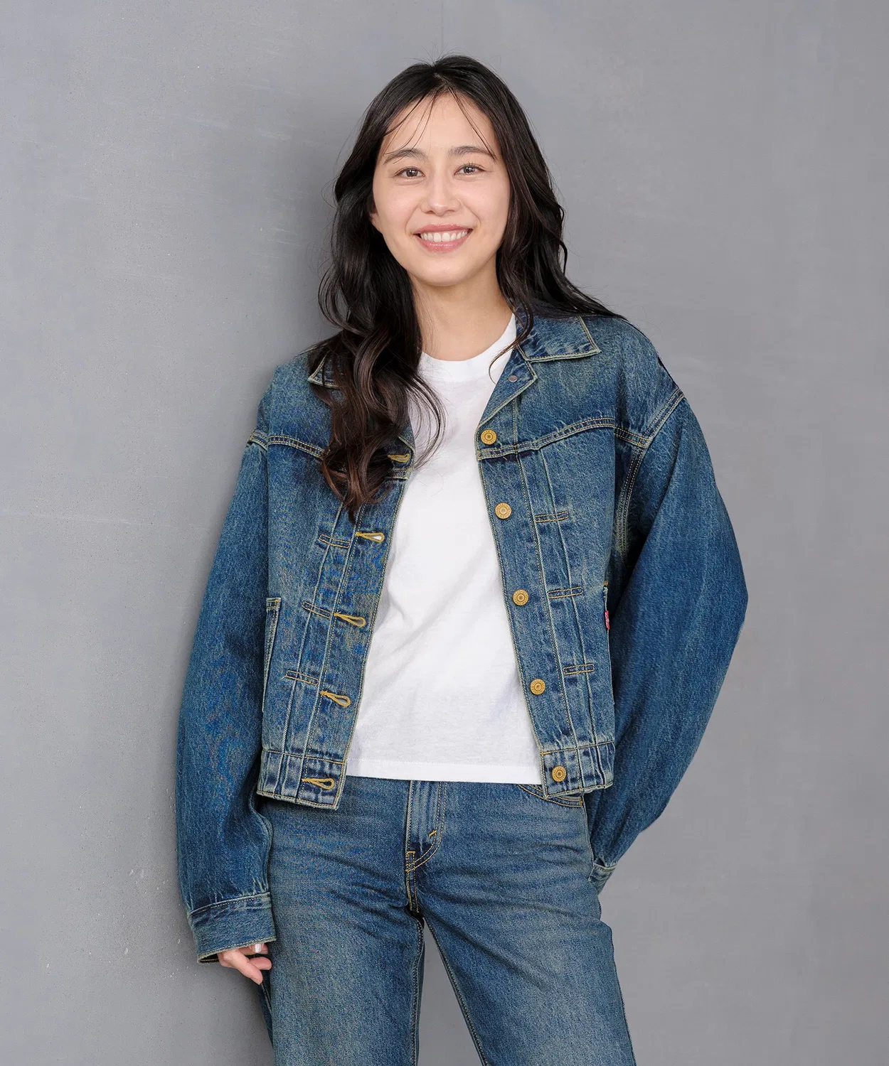 Джинсовая куртка Levi's SOFT GRUNGE TYPE U BALLOON SLEEVES, тёмно-синий