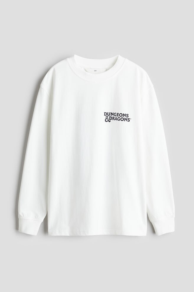 

Рубашка из джерси с мотивным принтом H&M, черный