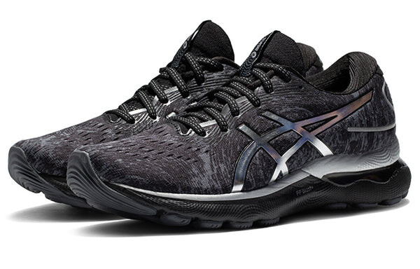 Кроссовки гель нимбус 24 платина Asics, черный — фото 2