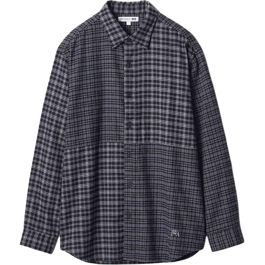 Jw Anderson X JWANDERSON совместные рубашки унисекс UNIQLO, темно-серый — фото 3