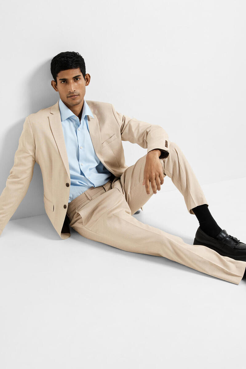 

Брюки Slim Fit из переработанных материалов. Selected, коричневый