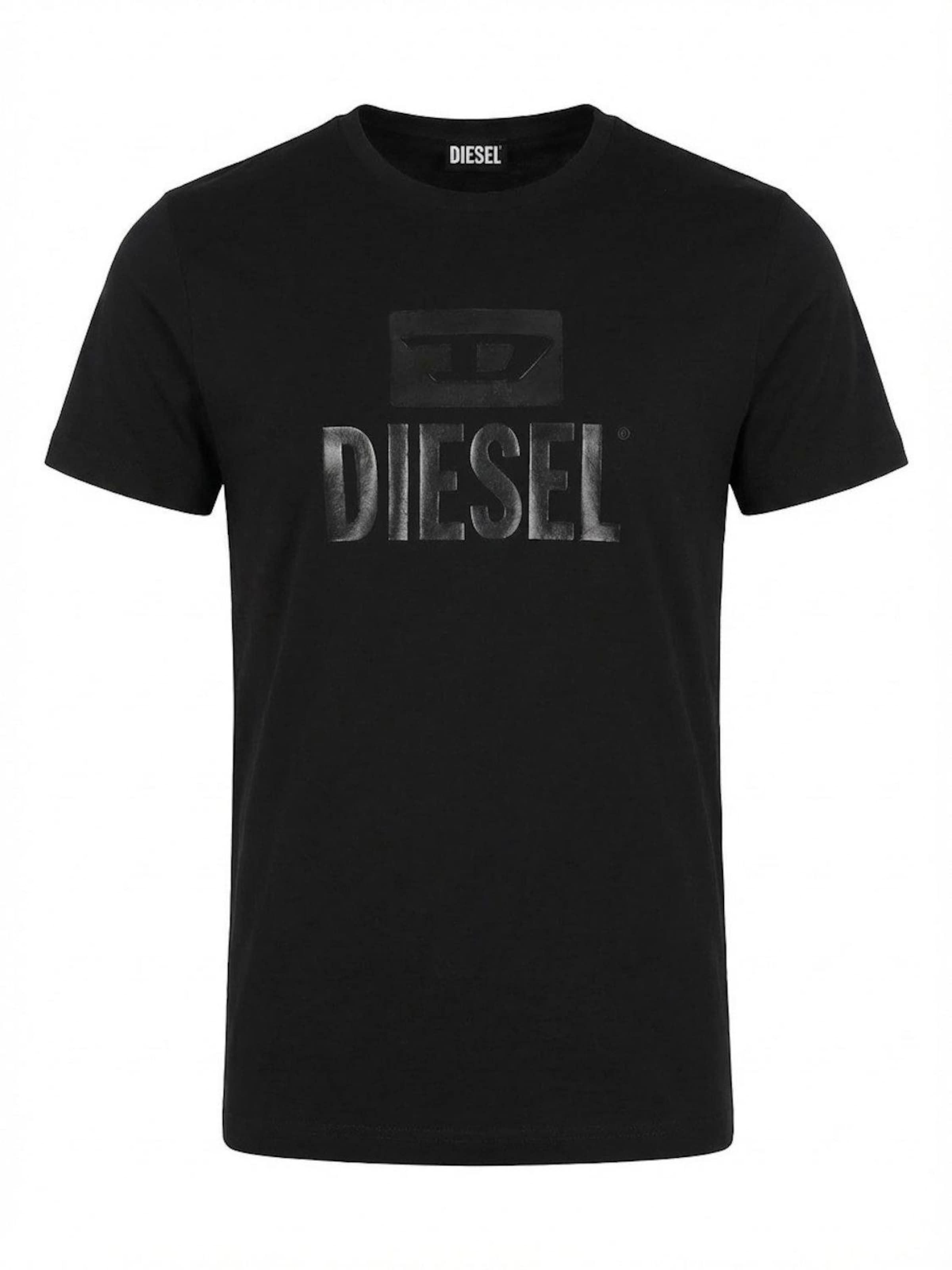 

DIESEL Футболка 'T-Diego Tone On Tone' в черном цвете