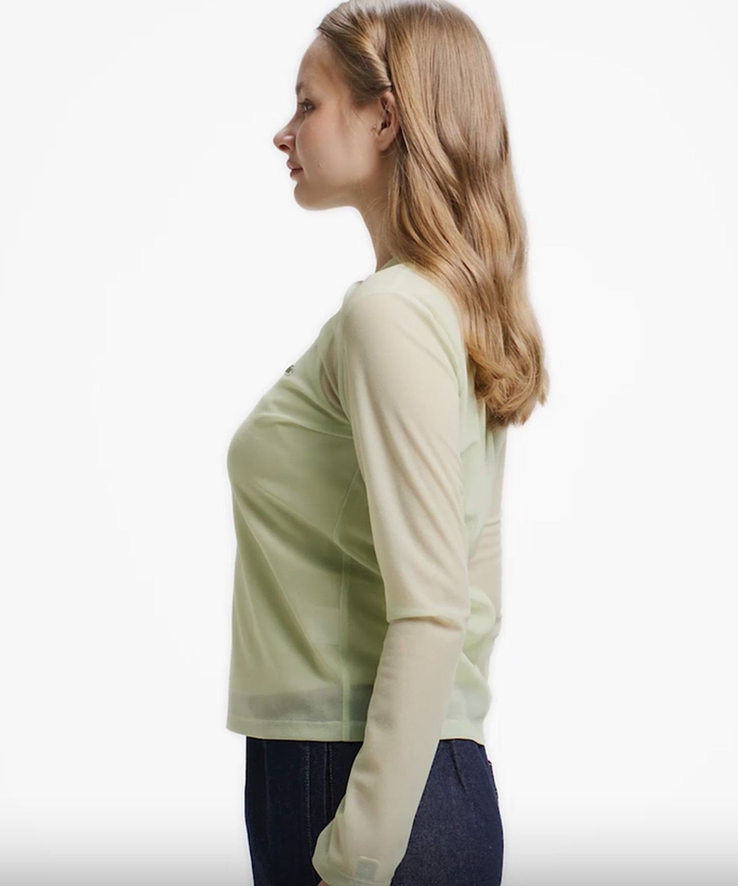 Топ LACOSTE Многослойный, Sage Green — фото 2