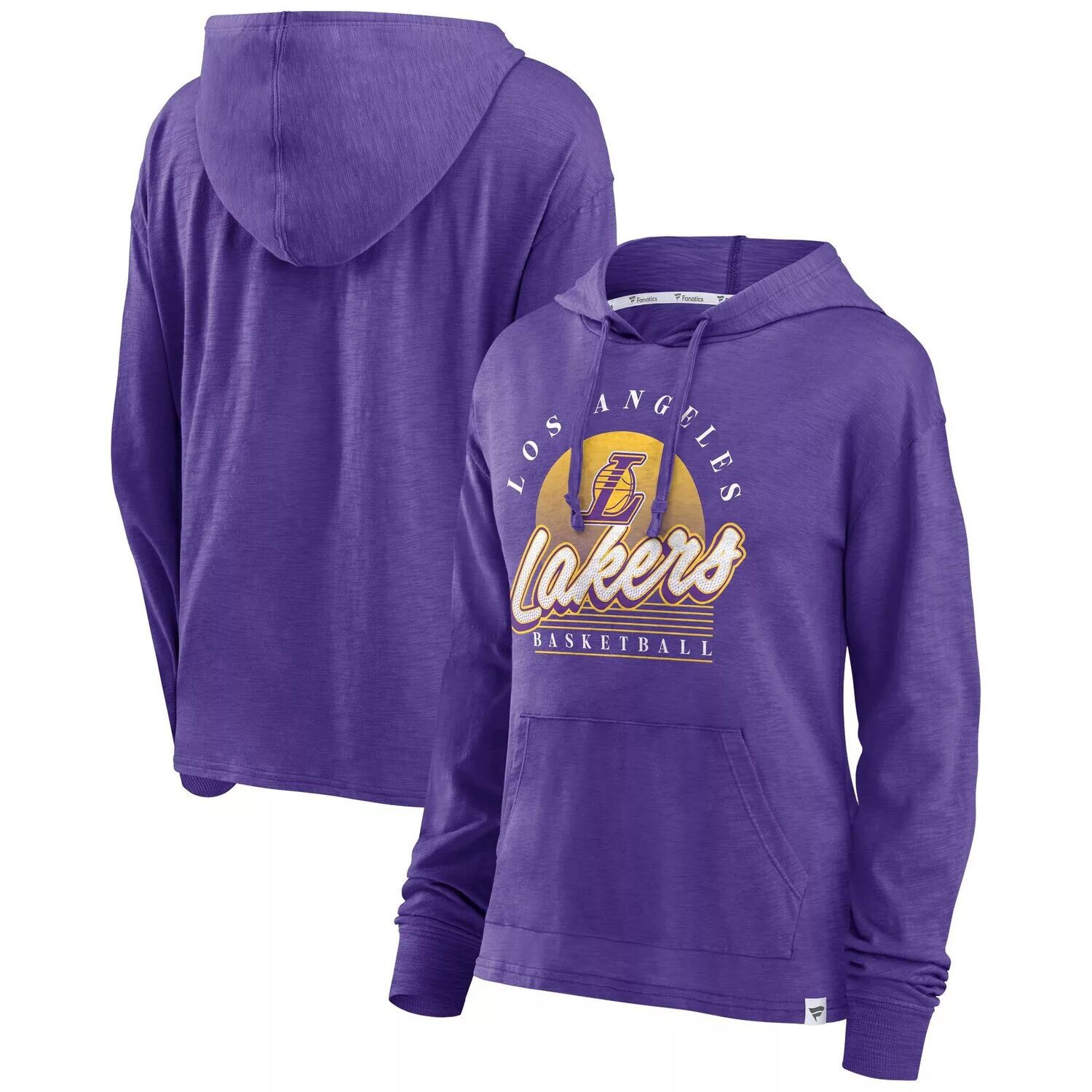 

Женская фиолетовая футболка с капюшоном Fanatics Los Angeles Lakers Full Steam Slub Fanatics, Фиолетовый, Женская фиолетовая футболка с капюшоном Fanatics Los Angeles Lakers Full Steam Slub Fanatics