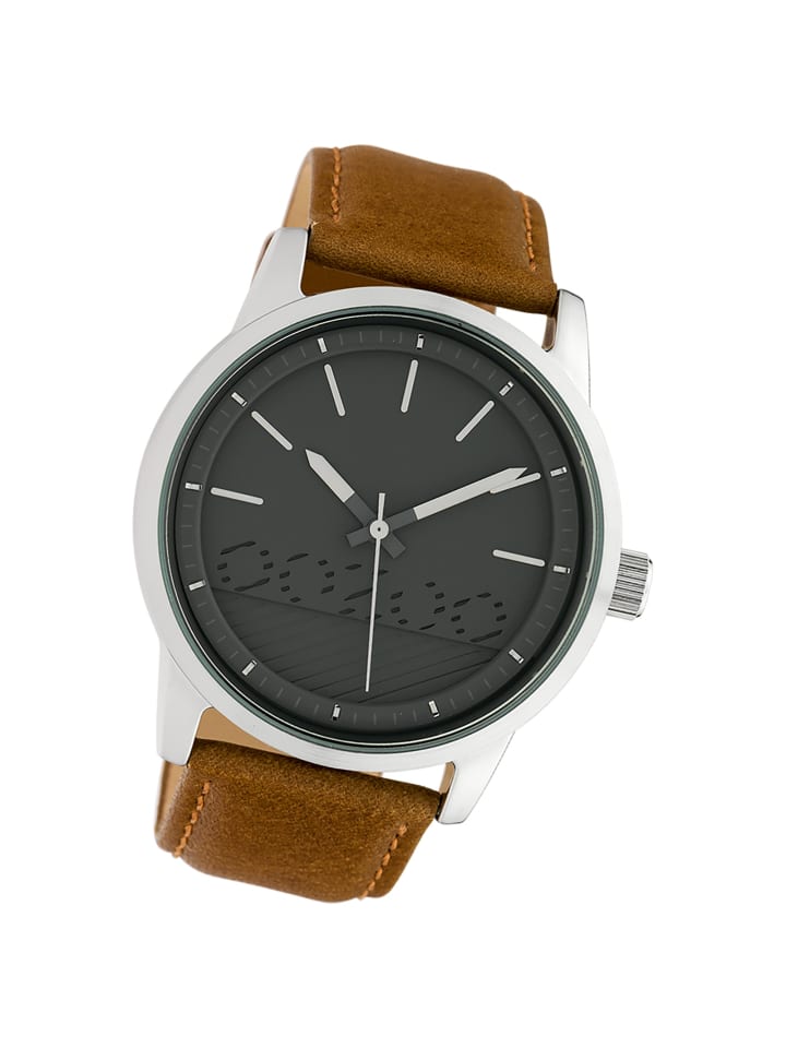 

Аналоговые наручные часы Oozoo Timepieces, коричневые, большие (примерно 45 мм)