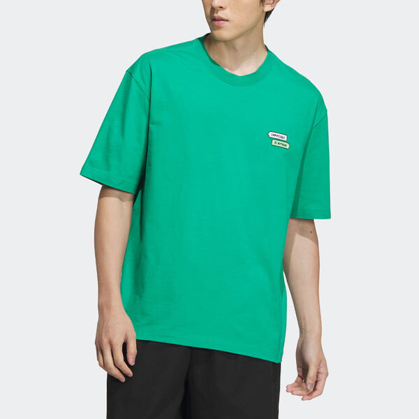 Футболка с графическим тиснением Adidas, зеленый — фото 2
