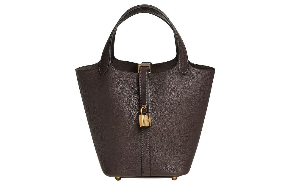

HERMES Пикотин Лок Барения Фобур Сумка-ведро из седловой кожи