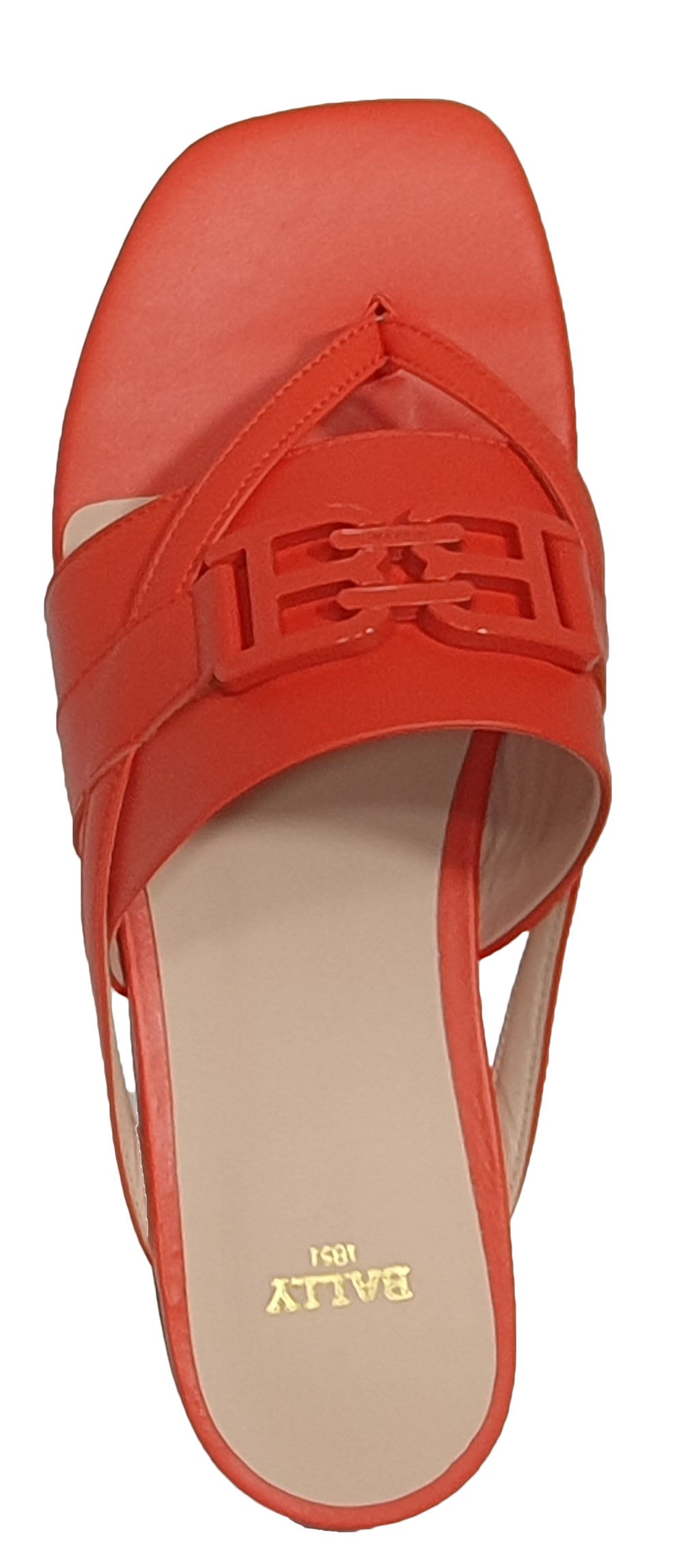 BALLY Elia 6302987 Женские балетки оранжевые из телячьей кожи River — фото 4