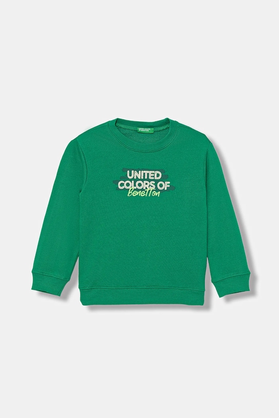 

Детская хлопковая толстовка United Colors Of Benetton, зеленый