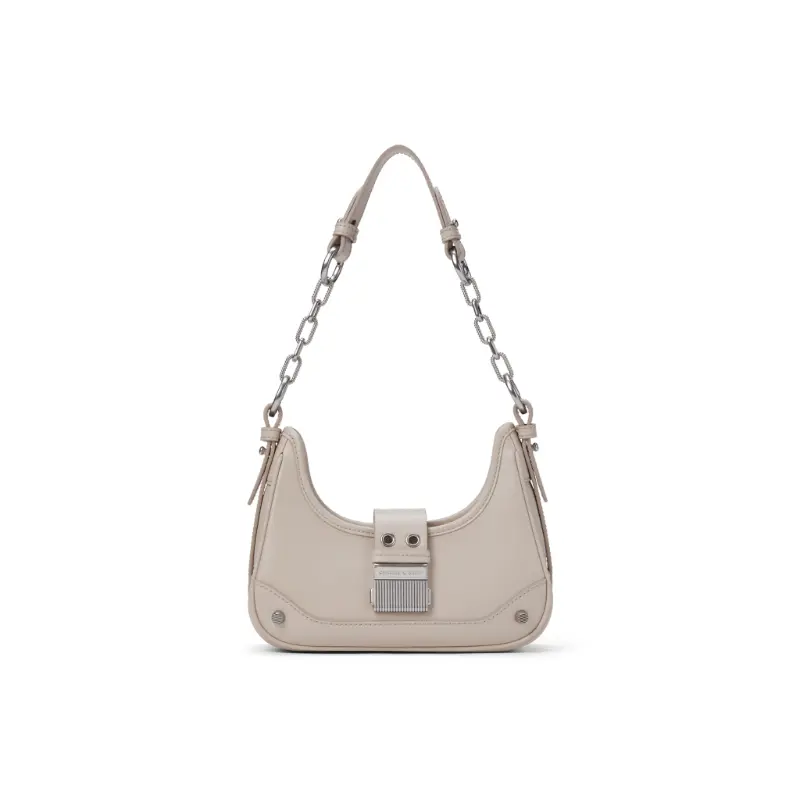 

CHARLES&KEITH Шарф из серии холст с полиуретановым покрытием текстильная сумка-луна женская ручная через плечо многоцветная, Oat Oat