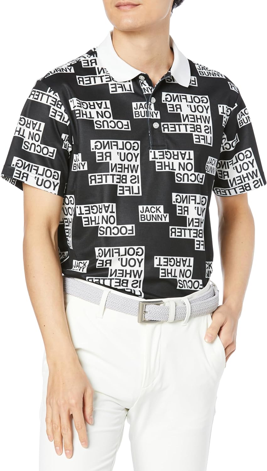 

Мужская поло-рубашка с коротким рукавом Jack Bunny 262-4160219 (с нанесенным логотипом) / для гольфа, черный