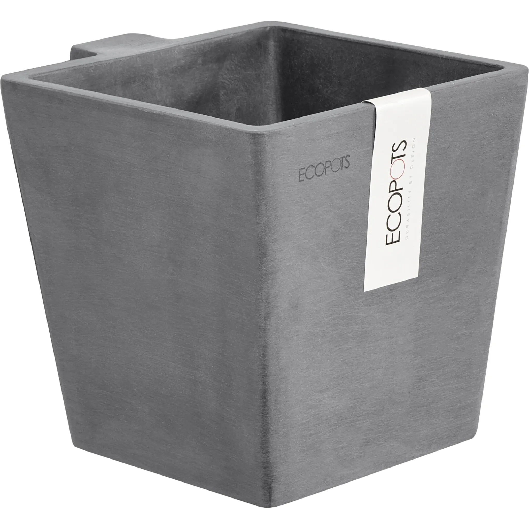 

Цветочный горшок ECOPOTS «MANHATTAN S Grey», ШxГxВ: 17,2x17,515 см, серый