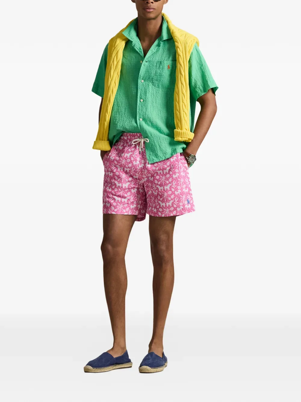 Плавки-шорты с кулиской POLO RALPH LAUREN, розовый — фото 4