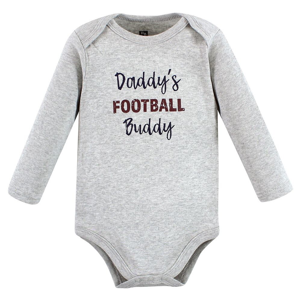 Хлопковые боди с длинными рукавами для младенцев для мальчиков Hudson Baby, цвет Football Buddy — фото 4
