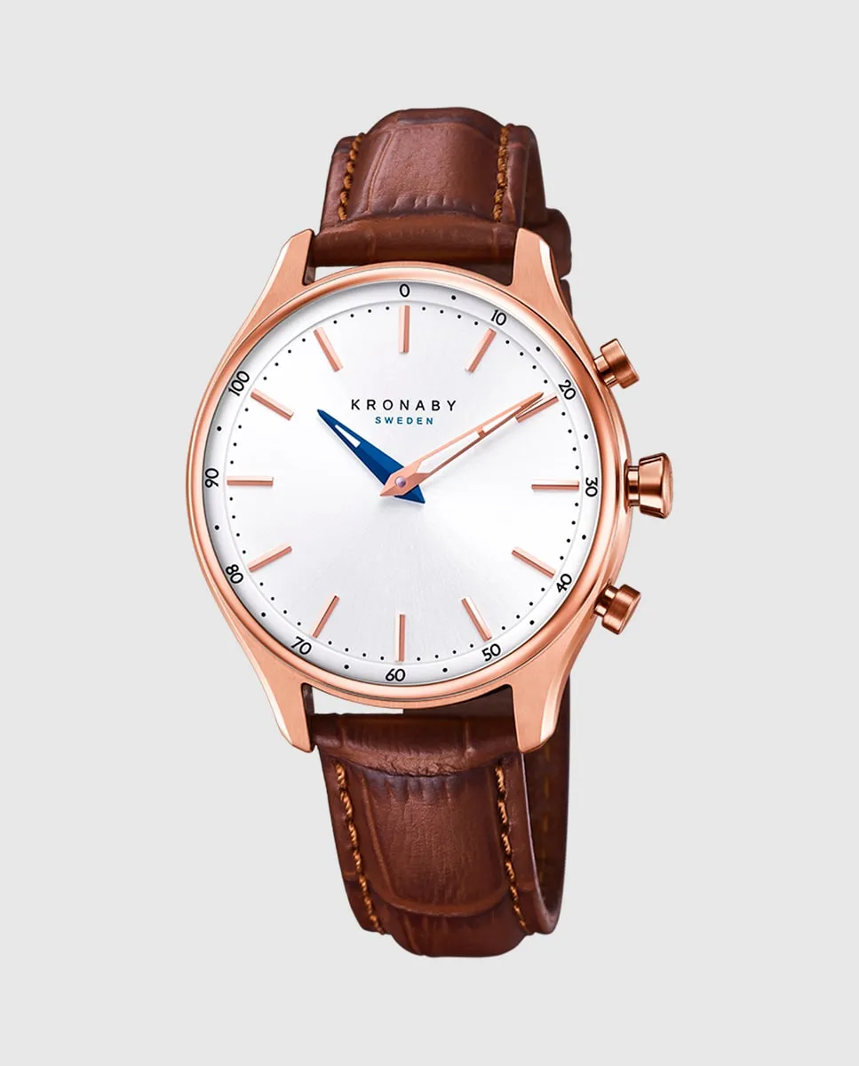

S2748/1 Sekel женские часы из коричневой кожи Kronaby, коричневый
