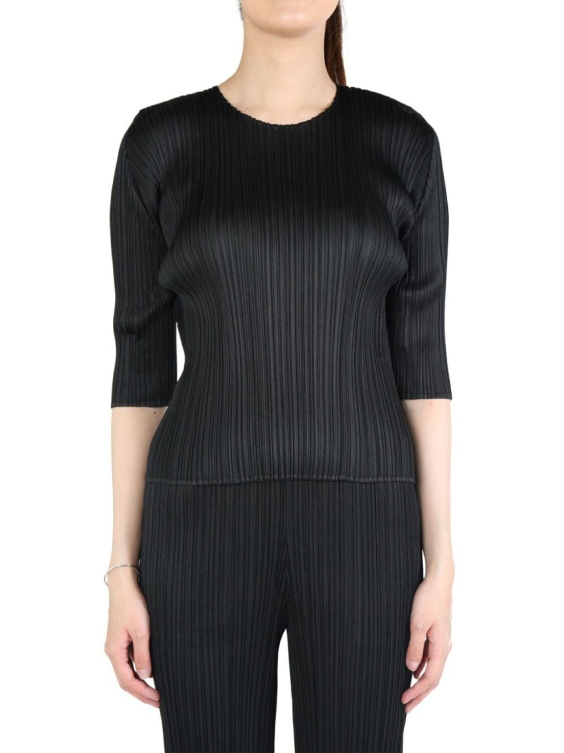 

Pleats Please Issey Miyake плиссированная футболка, черный