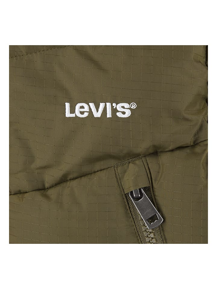 Levi's Kids Пуховая куртка цвета хаки — фото 3