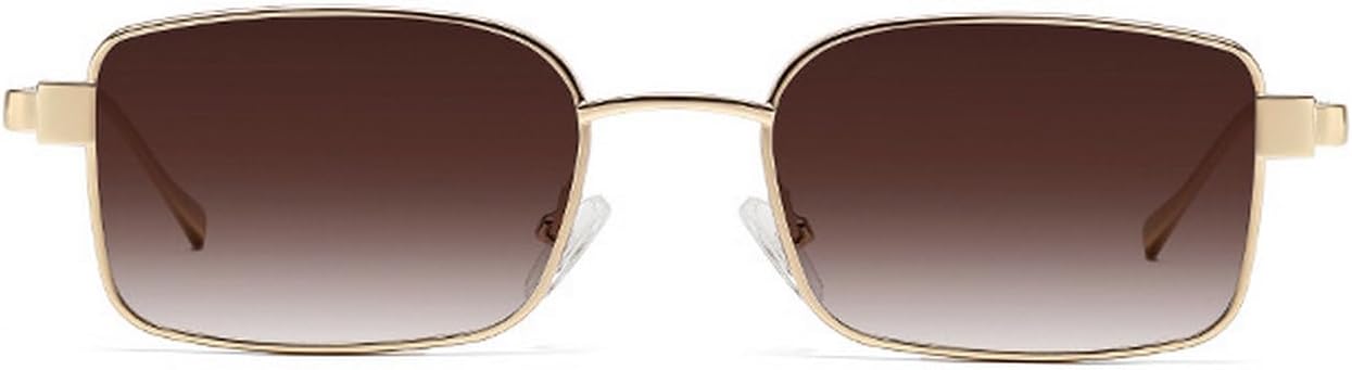 

Солнцезащитные очки Laureles Retro Small Square для женщин и мужчин, классический винтажный дизайн, градиентная золотая металлическая оправа, защита от УФ-излучения UV400, C2