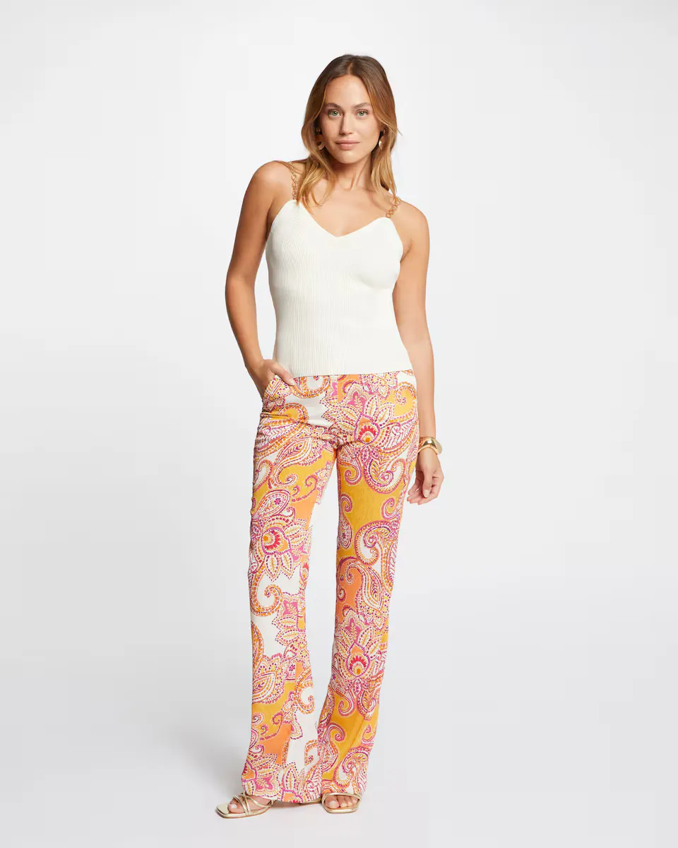 

Женские расклешенные брюки с принтом Morgan, мультиколор