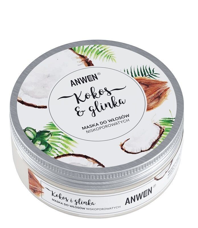 

Anwen Kokos i Glinka маска для малопористых волос, 200 ml