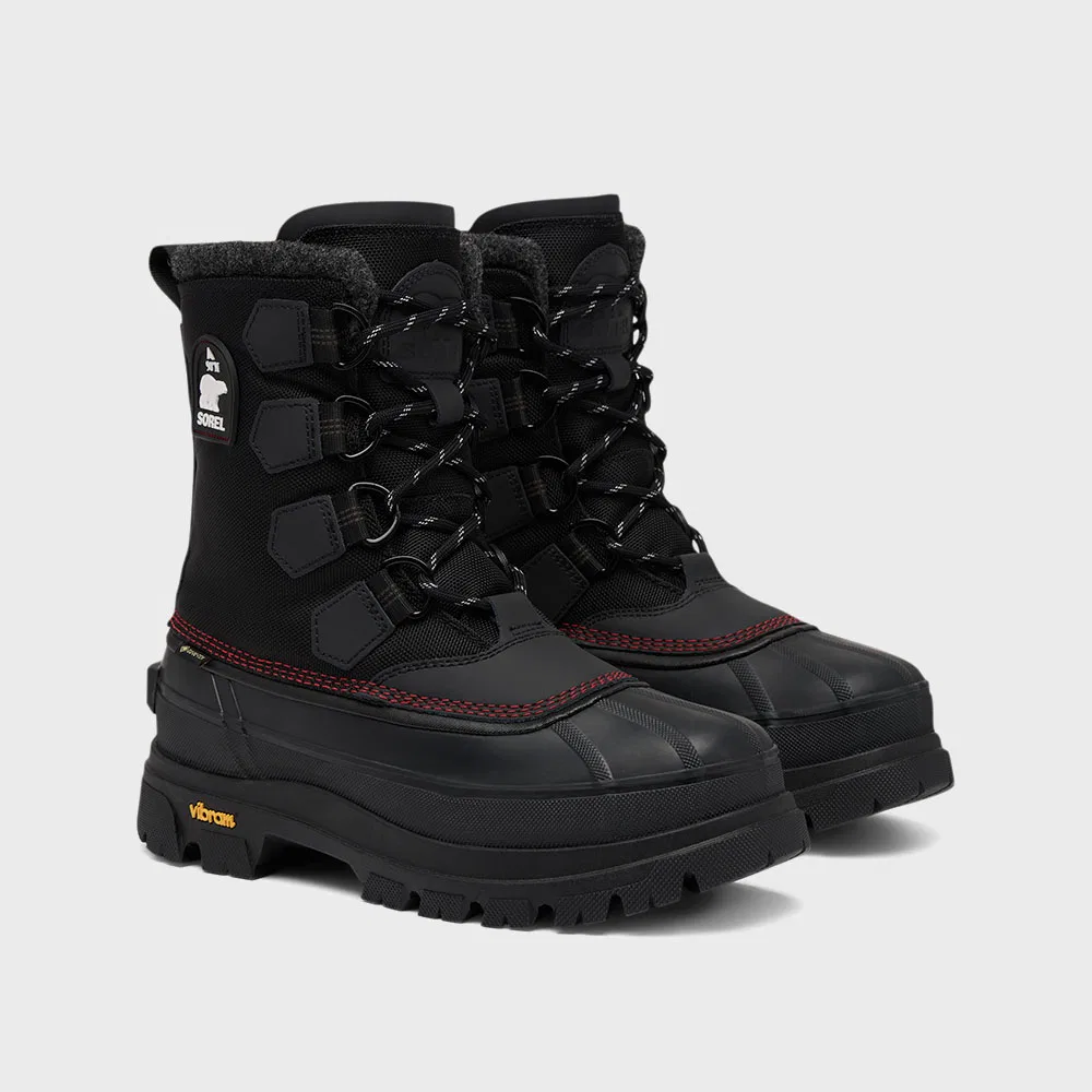 Мужские зимние ботинки Caribou Horizon GTX чёрно-красные от Sorel