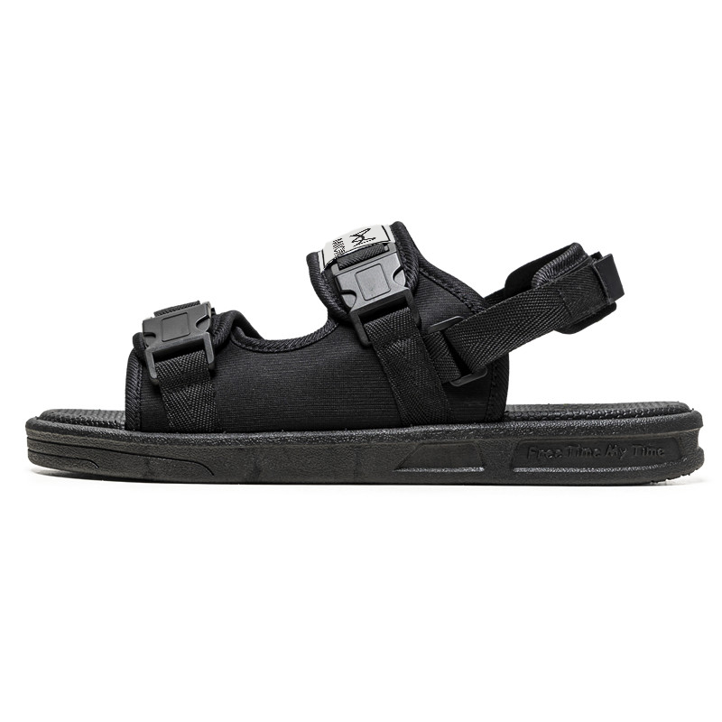 

MIIOW Сандалии с одной лямкой унисекс черные, цвет Black