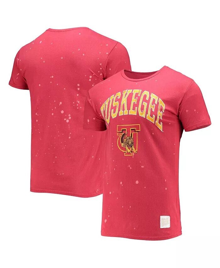 

Мужская футболка Crimson Tuskegee Golden Tigers Bleach Splatter Original Retro Brand