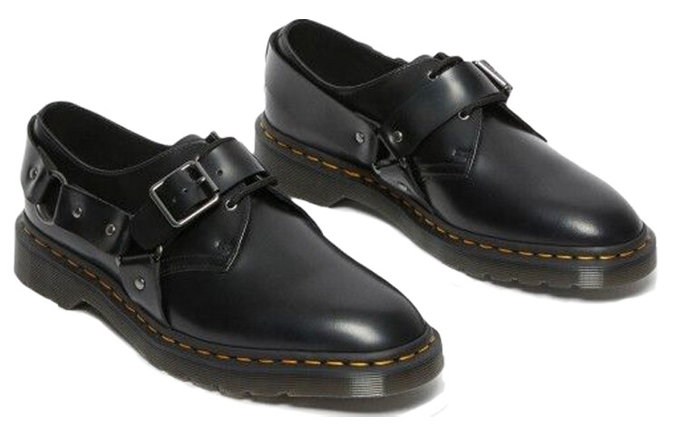 Полуботинки Dr.Martens Henree Polished Smooth Leather Buckle 'Black' — фото 3